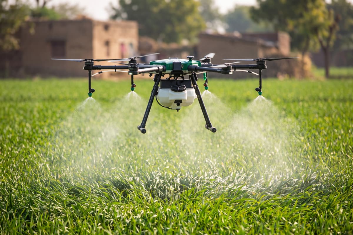 Agriculture drone spraying
